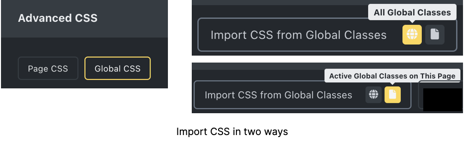 import css in 2 ways