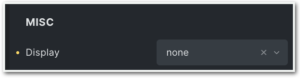 Display: None