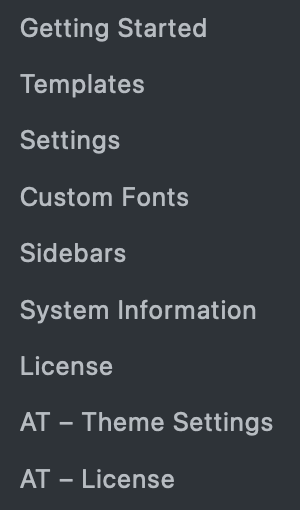 Bricks submenu