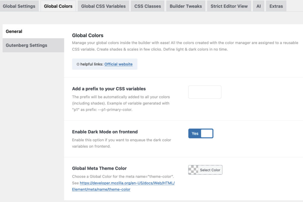 Global Colors