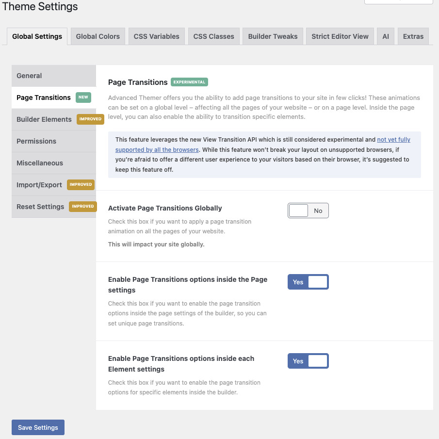 Page Transitions