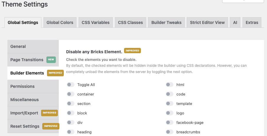 Builder Elements