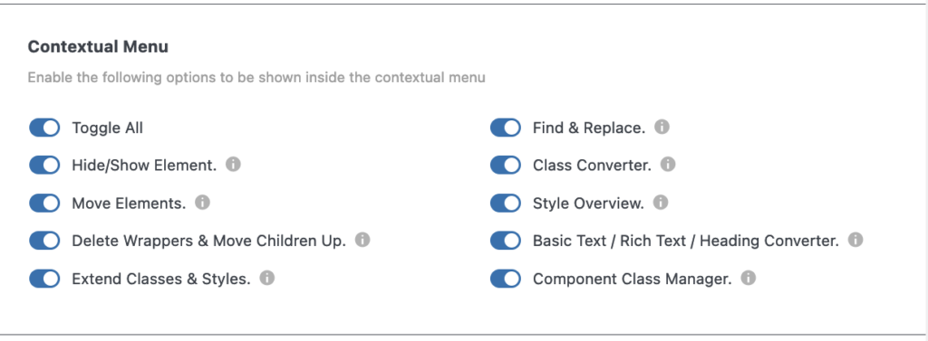 Contextual Menu