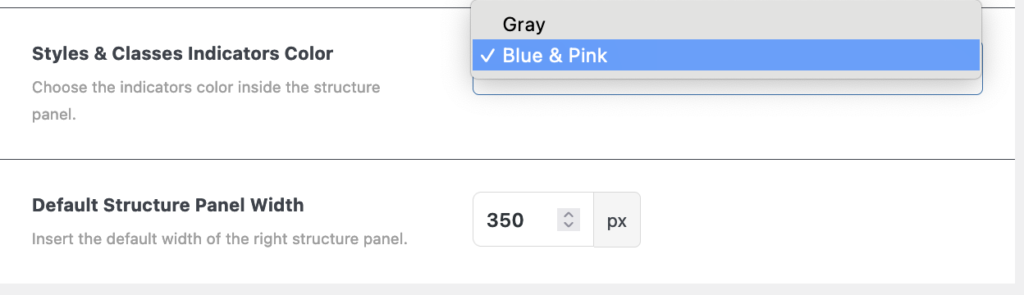 Styles & Classes Indicators