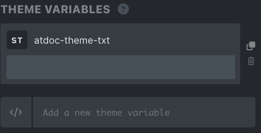 Theme Variable Field