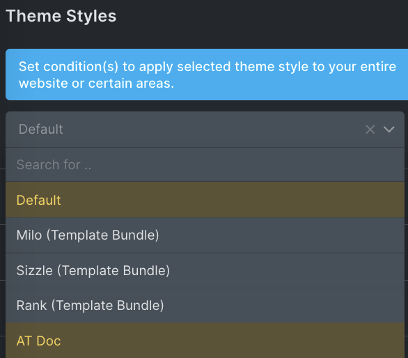 Theme setting