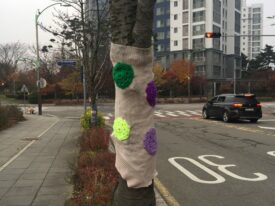 Decorated trees in Songdo