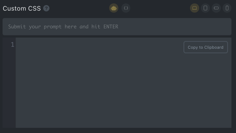 click generate css with AI